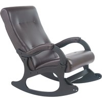 Кресло-качалка Mio Tesoro Бастион-32 (кожзам коричневый/черный)