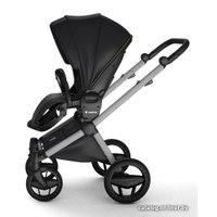 Универсальная коляска Invictus V-Pram (3 в 1, черный/золотистый, серебристая рама)