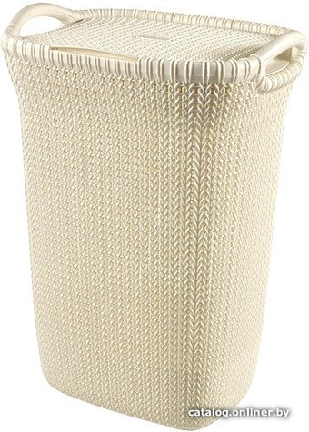 Корзина Keter Knit Laundry Hamper 57л (белый)