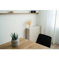 Стол-книга Stoloff Мечта 1600x850 (сосна лофт, опоры складные, углы закругленные с роликами и ручками)