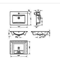 Умывальник Cersanit Quadro 60 0303.017