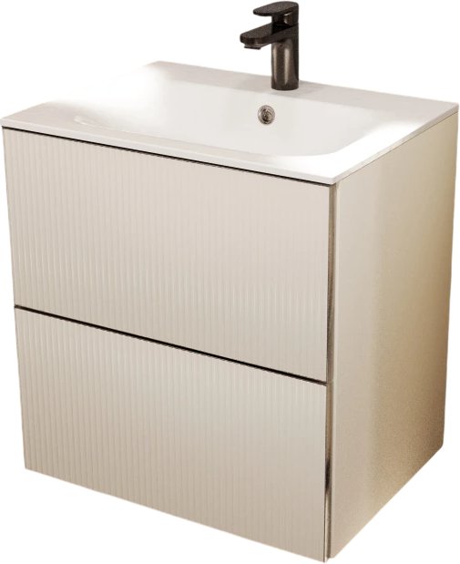 MebelVann Тумба с умывальником Евромикс 60x62x45 с 2 ящиками EUR10602900101OSL (айвори)