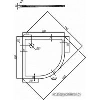 Душевой поддон Акватон Калифорния 90x90 (закругленный)