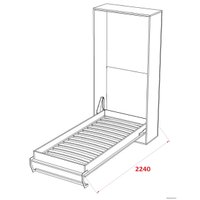 Кровать-трансформер Макс Стайл Smart 18мм 90x200 (белый базовый W908 ST2)