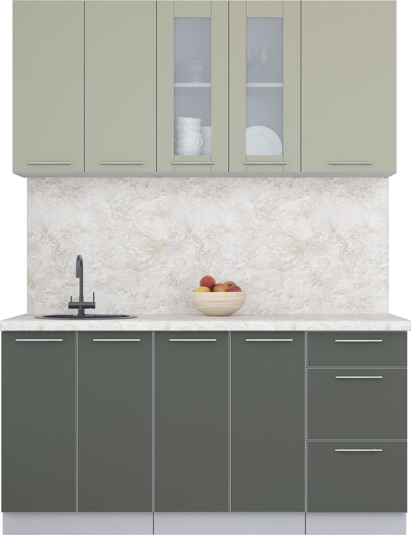 

Кухонный модуль Интерлиния Мила Пластик 1.6 Б (латте/шторм/малага)