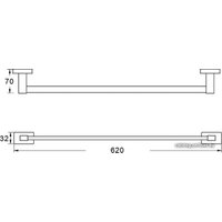 Держатель для полотенца Shevanik SG5617H
