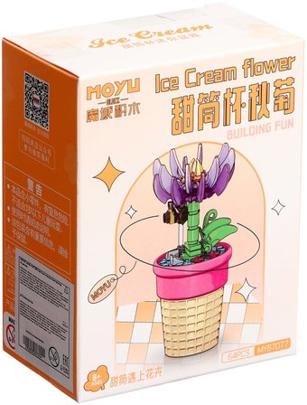 Конструктор MoYu Цветы. Гвоздика в горшочке с пчелкой MY87077 9828387
