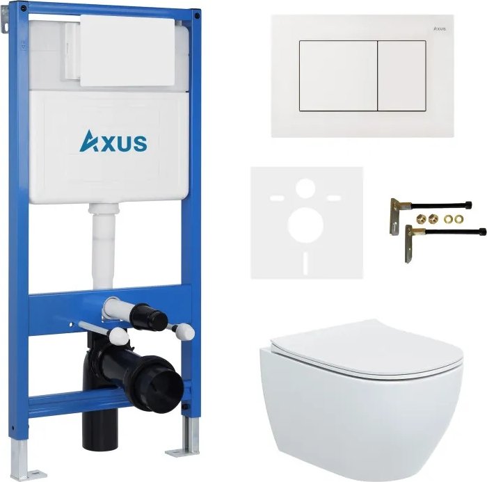 

Унитаз подвесной Axus 2318 с инсталляцией 011D и кнопкой 097JW