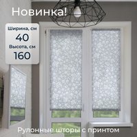 Мини рулонные шторы Franc Gardiner Print Черника 40х160 9403217818 (голубой)