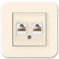 Розетка компьютерная Gunsan 01281200-159391 (кремовый)