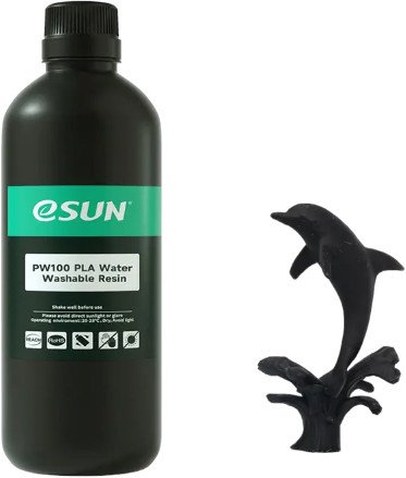 

Фотополимер eSUN PW100 PLA Water Washable Resin 500 г (черный)