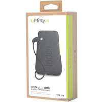 Внешний аккумулятор InfinityLab InstantGo Built-in Lightning 10000mAh (черный)