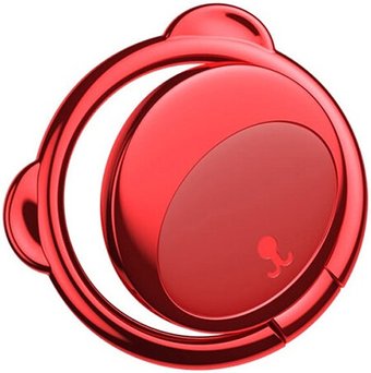 Накладка-держатель Baseus Bear Finger Metal Ring Grip Stand (красный)