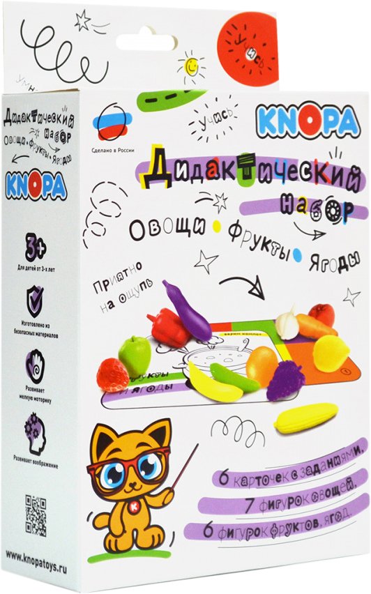 

Развивающая игра Knopa Дидактический набор Овощи, фрукты, ягоды 87041