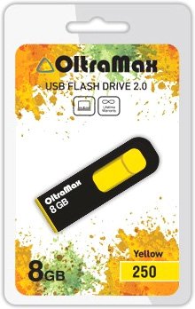 

USB Flash OltraMax 250 8GB (желтый) [OM-8GB-250-Yellow]