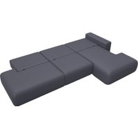 Угловой диван Лига диванов Лига-036 НПБ Модерн Лонг правый 127753 (экокожа Grifon 15 серый)