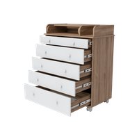 Детский комод Incanto Oskar V 800/5 PK-0004/1 (дуб/белый)