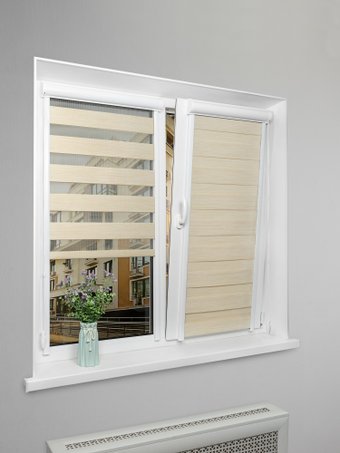 Шторы день-ночь Sundays Home UNI-2 LB 22-02 78х160 (бежевый, левая)