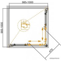 Душевой уголок Cezares Giubileo-A-2-100-Scorrevole-CP-G