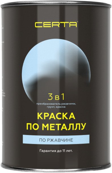 

Краска Certa По металлу 3в1 0.8 кг (зеленый мох)