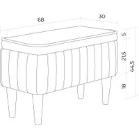 Банкетка MONOFIX Амма с ящиком (светло-коричневый №6)