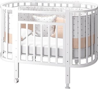 Классическая детская кроватка MLK Элен 2 (белый)