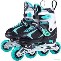 Роликовые коньки Ridex Allure (р. 39-42, черный/бирюзовый/белый)