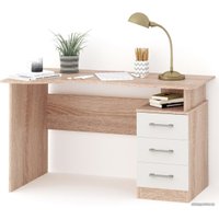 Стол Imperial Гарвард 3ящ ЛВ 130 (дуб сонома/белый)