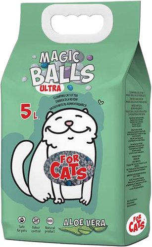 Наполнитель для туалета For Cats Magic Balls Ultra Aloe Vera (с ароматом алоэ вера) 5 л