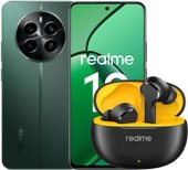 12 RMX3871 8GB/512GB международная версия (зеленый малахит) и наушники Realme Buds T110 (черный)