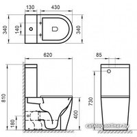 Унитаз напольный BelBagno Sfera-R BB2141CPR (без бачка, без сиденья)