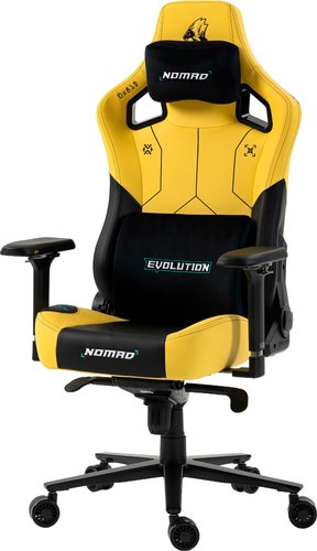 Игровое (геймерское) кресло Evolution Nomad PRO Cyberpunk Bloodhound (черный/желтый)
