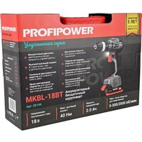 Дрель-шуруповерт Profipower MKBL-18BT (с 2-мя АКБ, кейс)