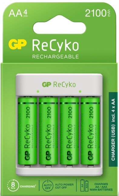

Аккумуляторы + зарядное GP E411 + 4x2100mAh AA