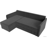 Угловой диван Лига диванов Слим левый (велюр серый)