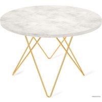 Журнальный столик Sheffilton SHT-CT37 (золото/хромикс белый)