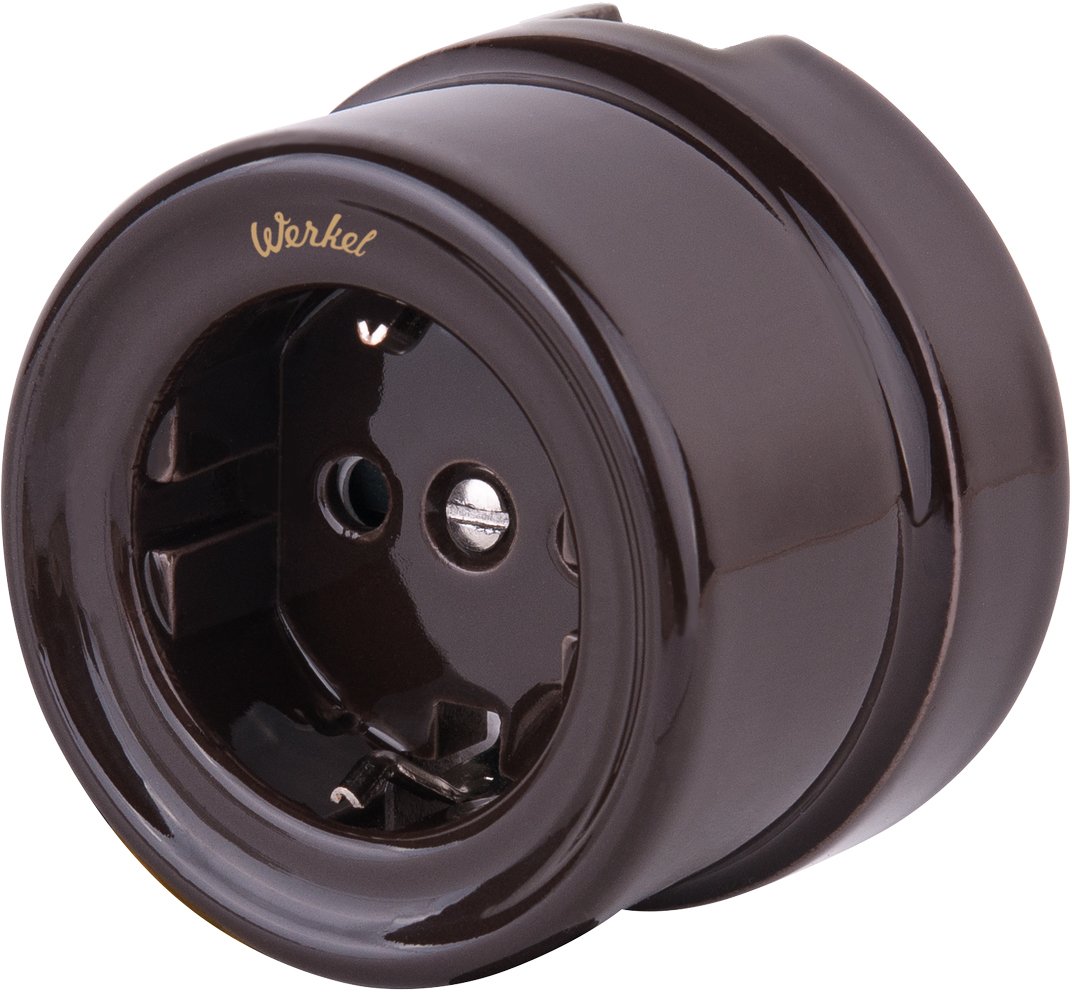 

Розетка Werkel Retro WL18-03-02 (коричневый)