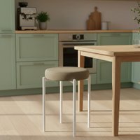 Табурет Mio Tesoro Гамма круг (латте/белый)