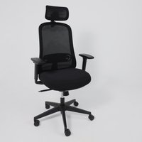 Офисное кресло AksHome Gem (сетка/ткань, черный/черный полиамид)