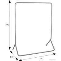 Стойка для одежды Мебелик Пико 33 (металлик)