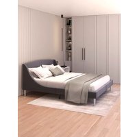 Кровать MONOFIX Лотти 160x200 (микровелюр/графит)