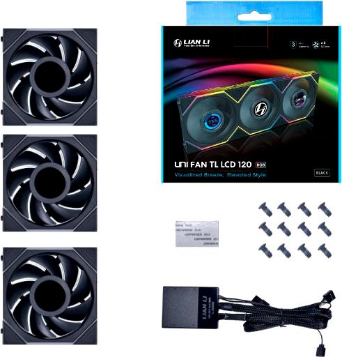 

Комплект вентиляторов для корпуса Lian Li Uni Fan TL LCD 120 Triple Pack G99.12TLLCD3B.00