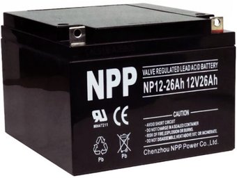 Аккумулятор для ИБП NPP NP 12-26.0 (12В/26.0 А·ч)
