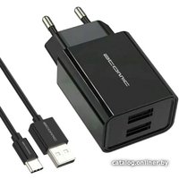 Сетевое зарядное Atomic U400 USB Type-C (черный)