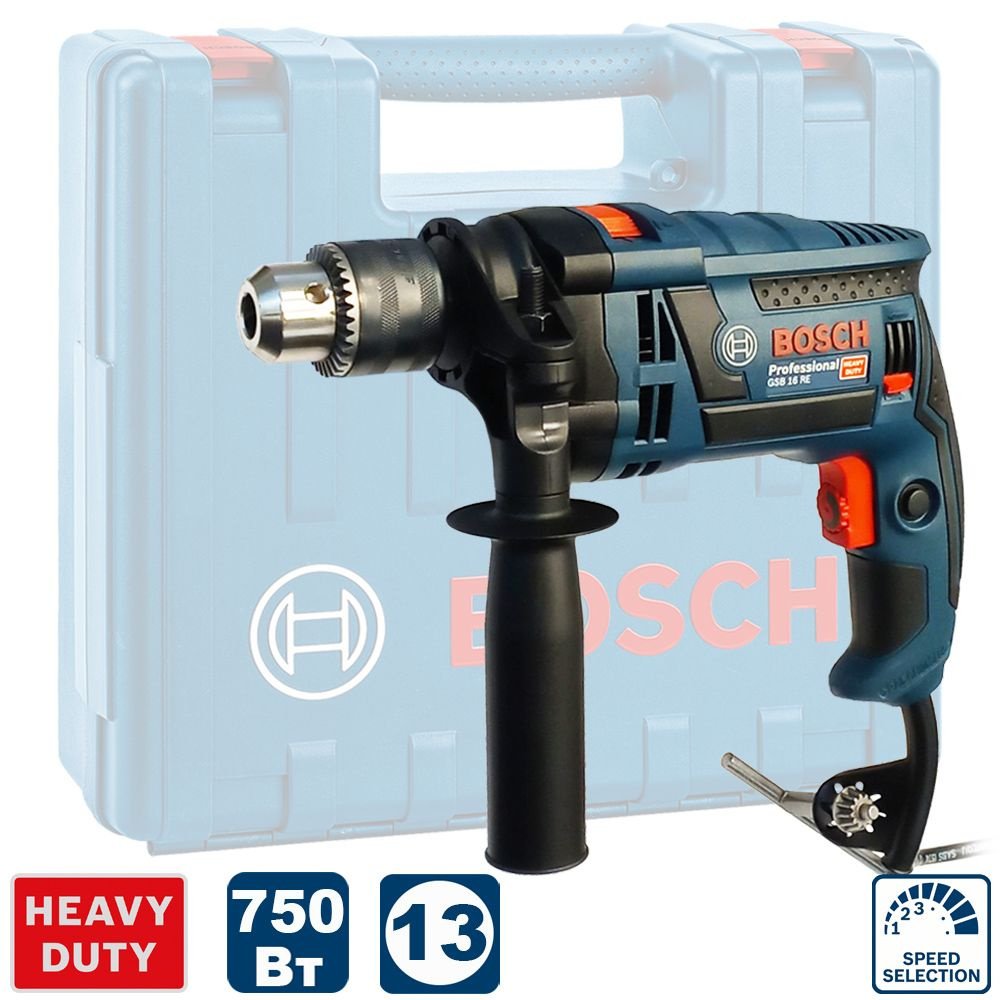 

Ударная дрель Bosch GSB 16 RE Professional 06012281K8