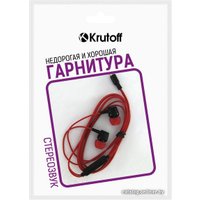 Наушники Krutoff J69 (черный/красный)