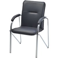 Офисный стул Helmi Самба М HL-F04 344607 (металл хром/экокожа/черный BOX2)