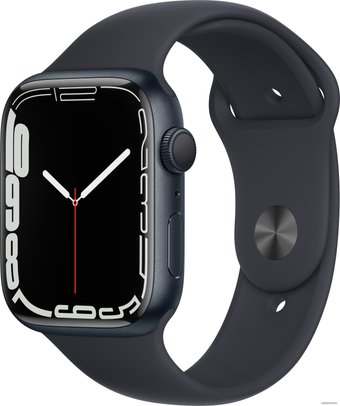 Apple Watch Series 7 45 мм (полуночный/полуночный спортивный)
