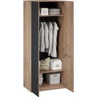 Шкаф распашной Трия Глосс 580 СМ-319.07.003 (яблоня беллуно/cтекло графит матовый)