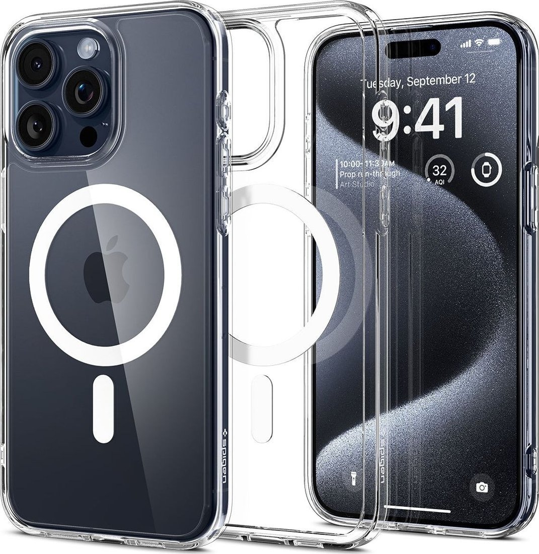 

Чехол для телефона Spigen Ultra Hybrid (MagFit) для iPhone 15 Pro ACS06715 (белый)